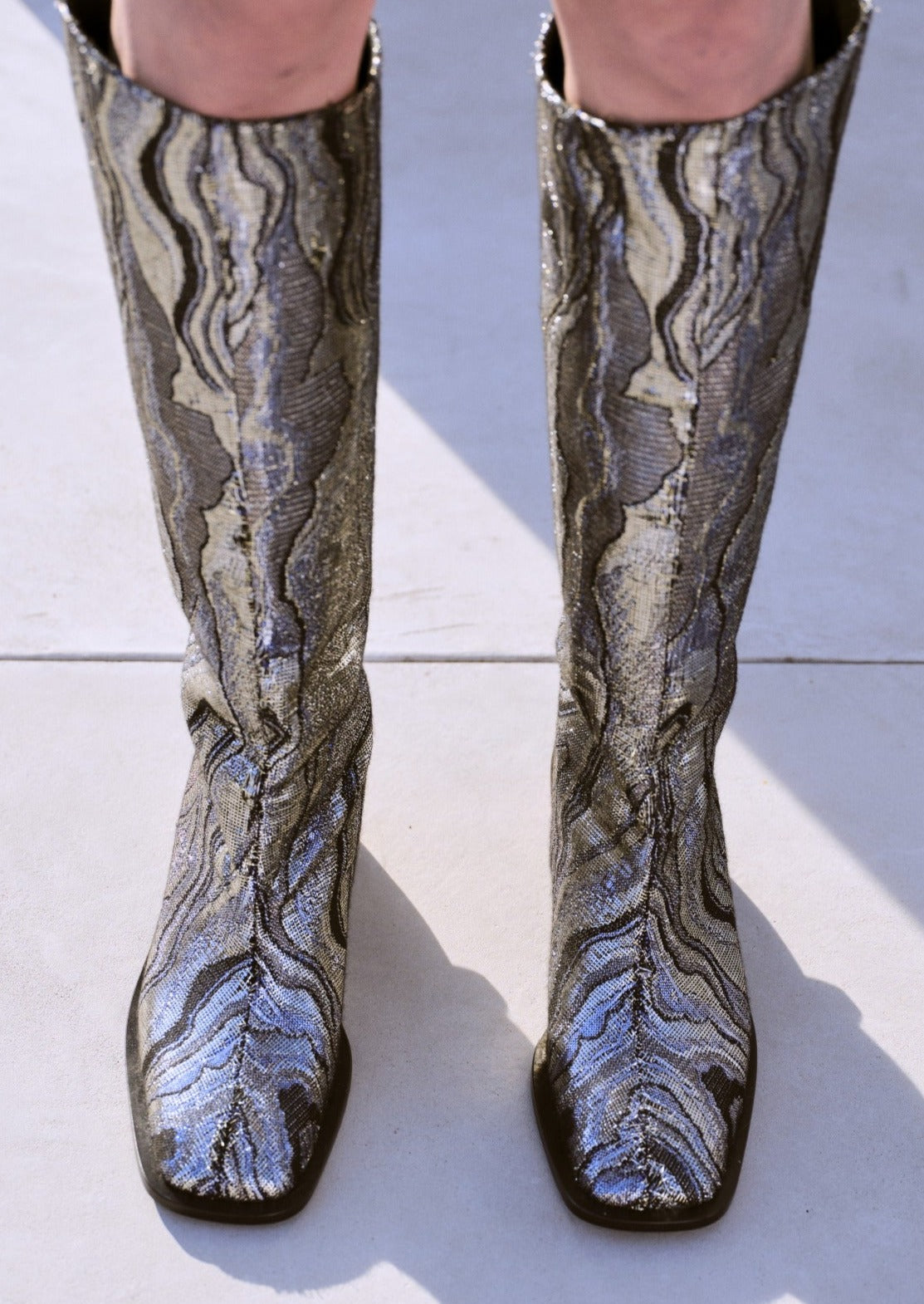 FABRIC LONG BOOTS