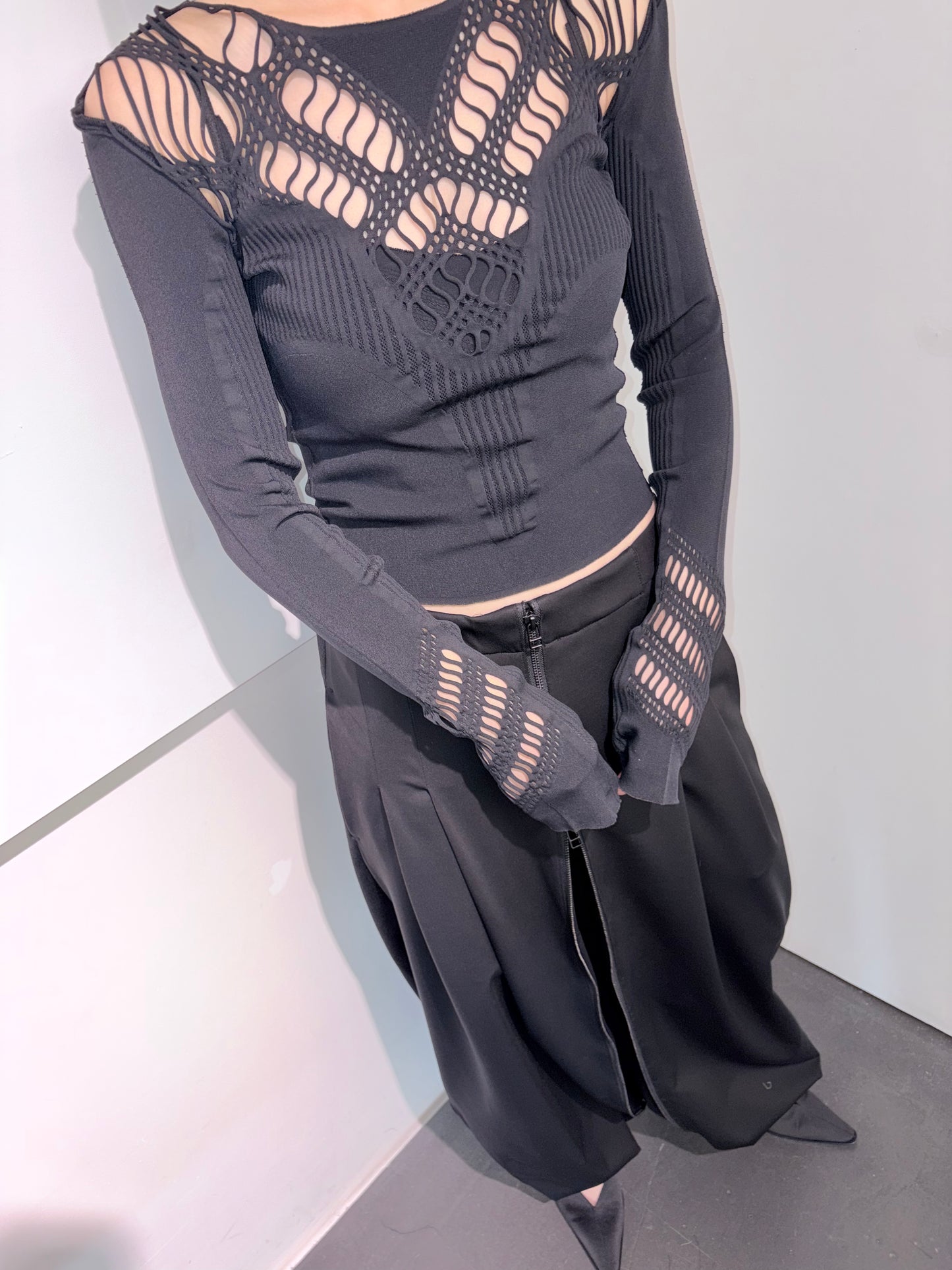 <EPI>HOLE LACE KNIT PULLOVER