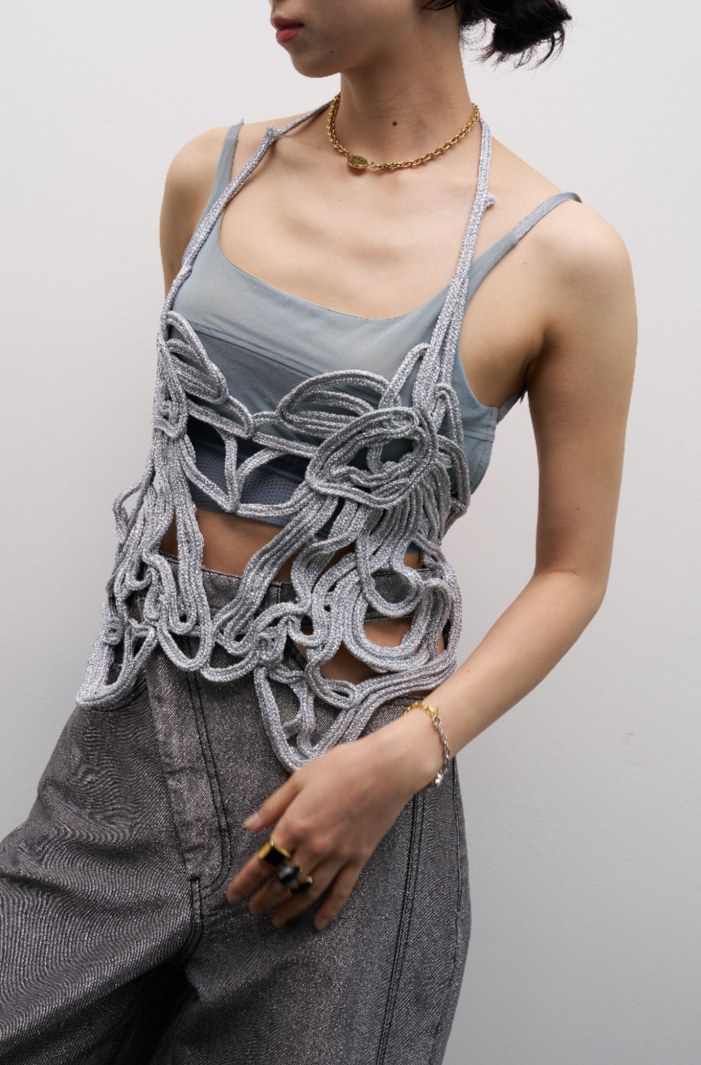 EMBROIDERY METALIC CAMISOLE – MUKASA EMBROIDERY METALIC CAMISOLE – MUKASA