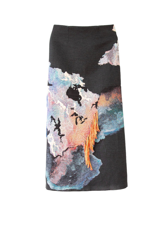Cosmic jaquard skirt