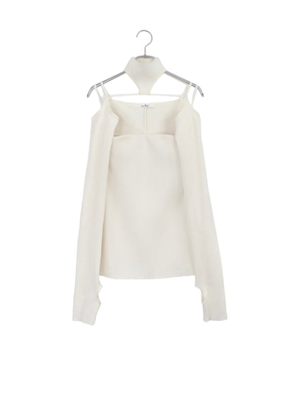 Rib high neck sleeve