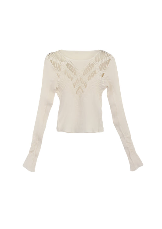hole Lace knit pullover