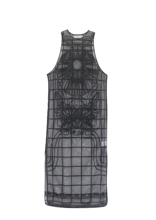 " The Sun " Embroidery sheer dress