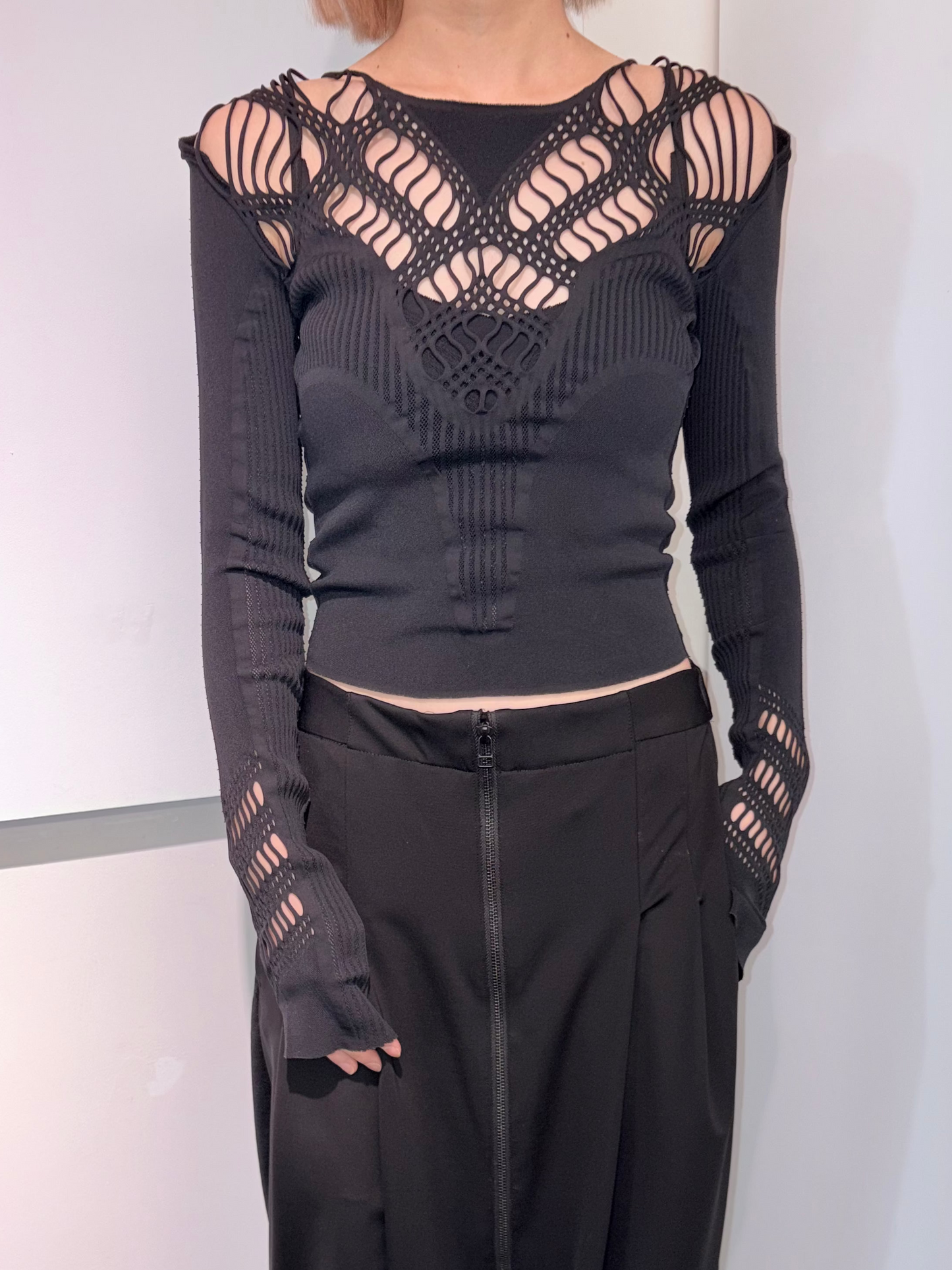 <EPI>HOLE LACE KNIT PULLOVER