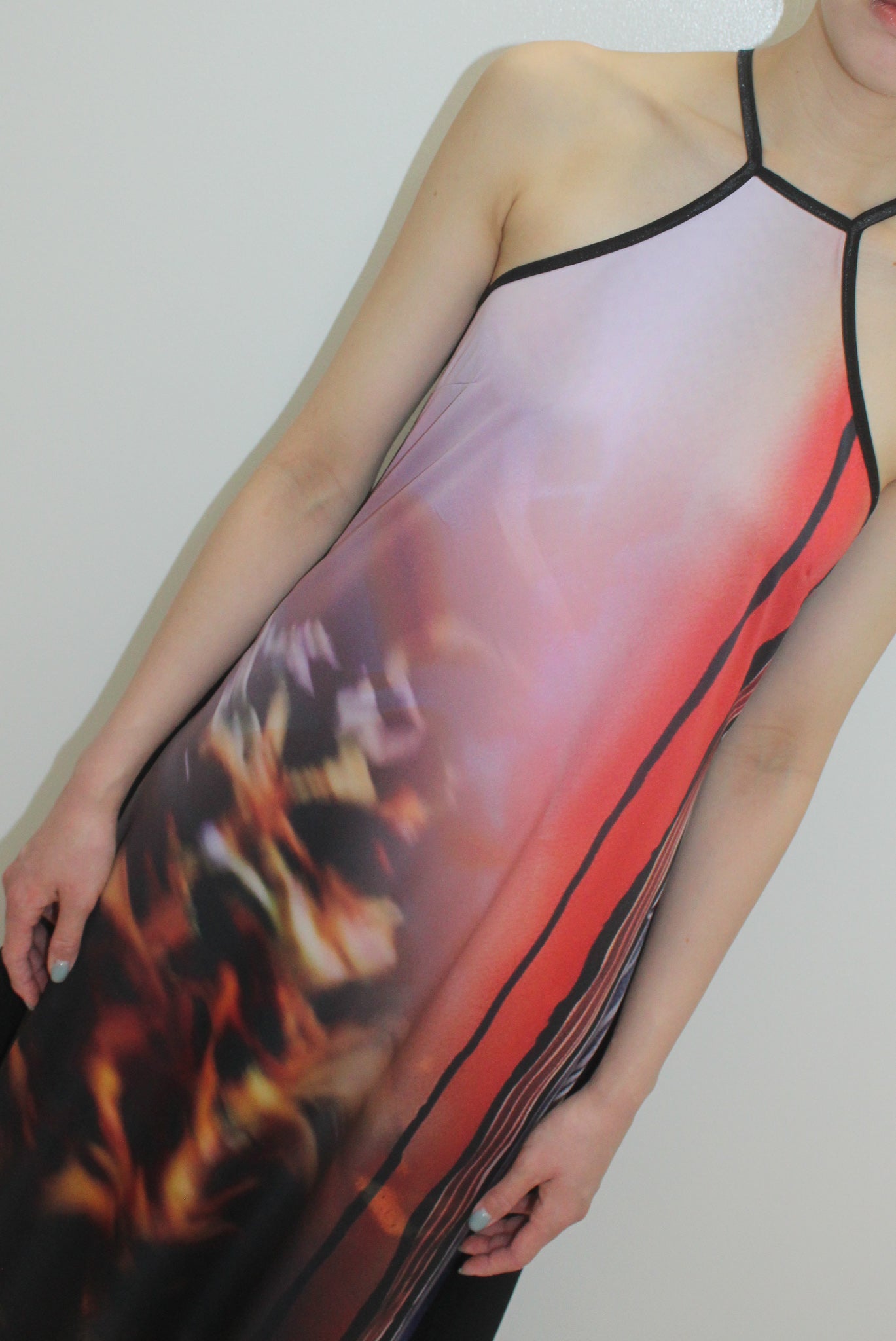 Photo print camisole dress