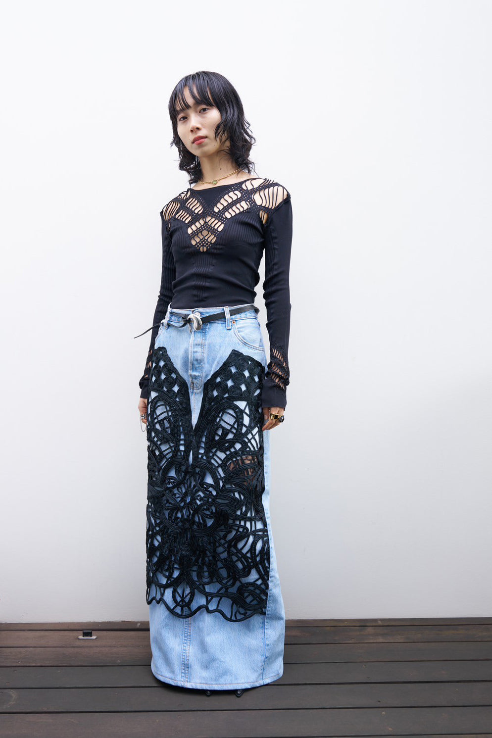 REMAKE DENIM MANDARA SKIRT