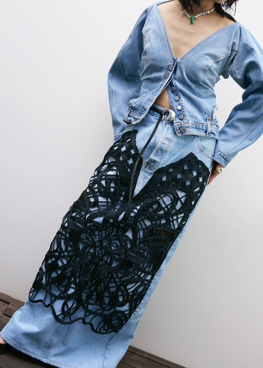 REMAKE DENIM MANDARA SKIRT