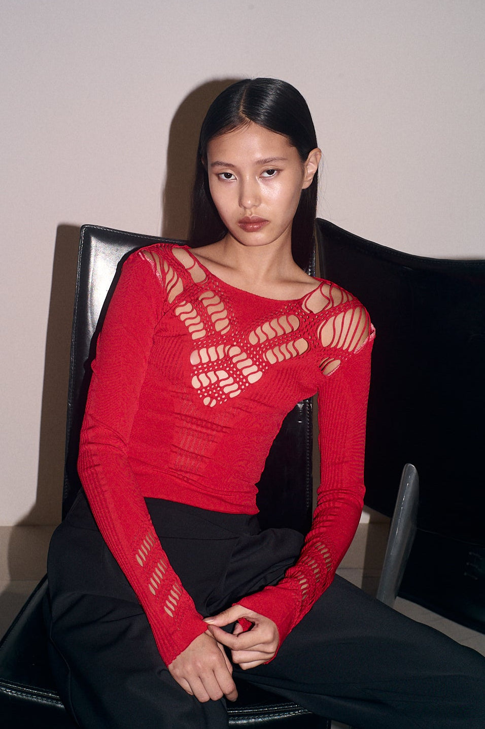 <EPI>HOLE LACE KNIT PULLOVER